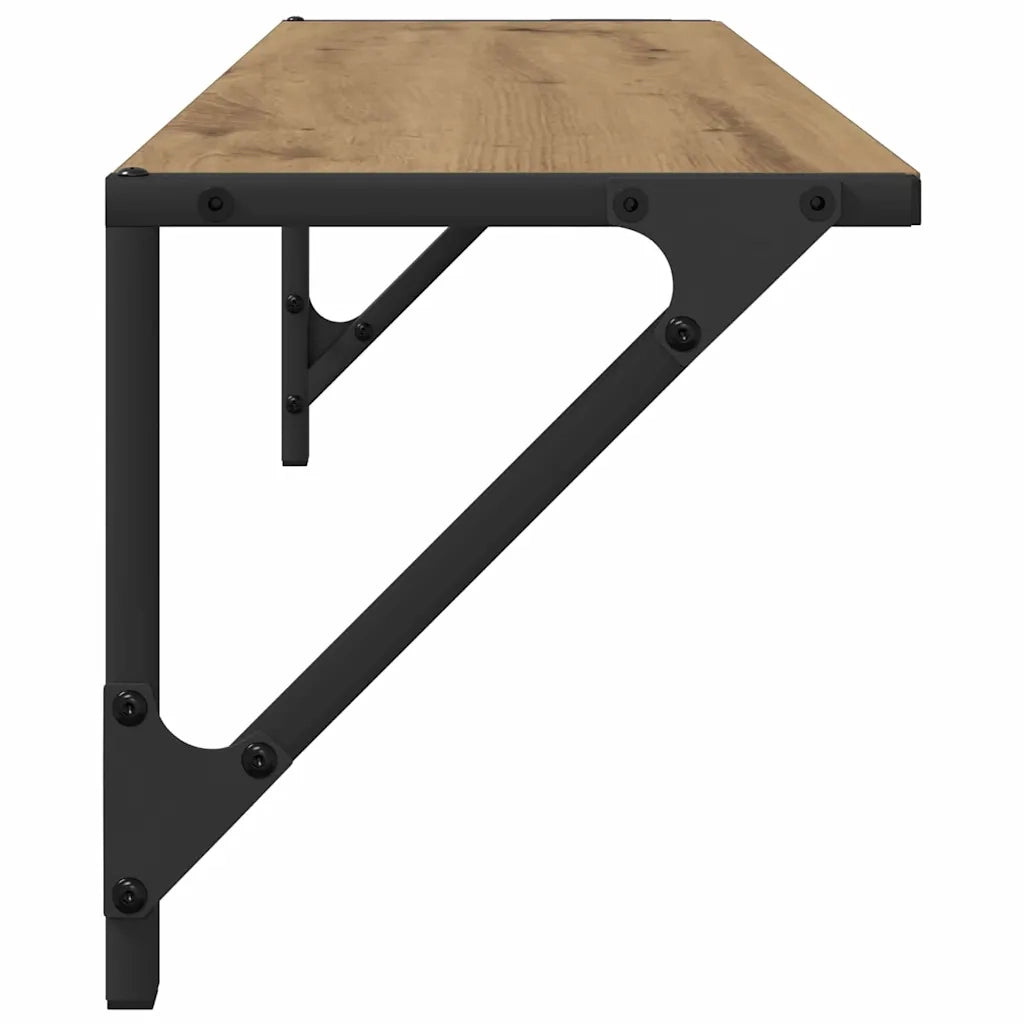 Scaffali da parete 2 pcs Rovere artigianale 80 x 25 x 25,5 cm