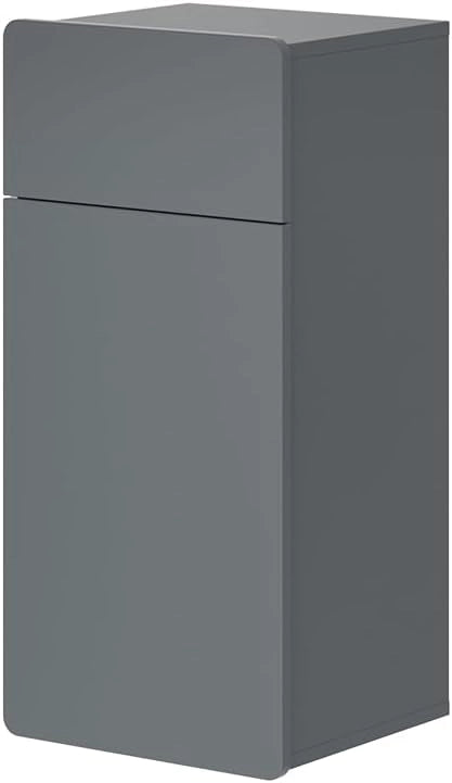 Mobiletto bagno Izan, Grigio, 36.6 x 76.6 cm, a parete, combinabile con altri mobili da bagno Izan
