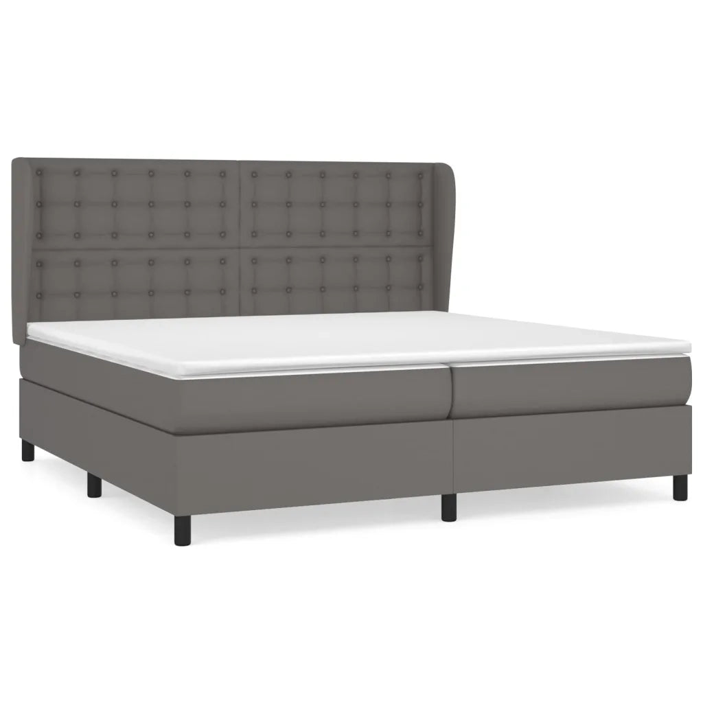 Giroletto a Molle con Materasso Grgio 200x200 cm in Similpelle 3129055