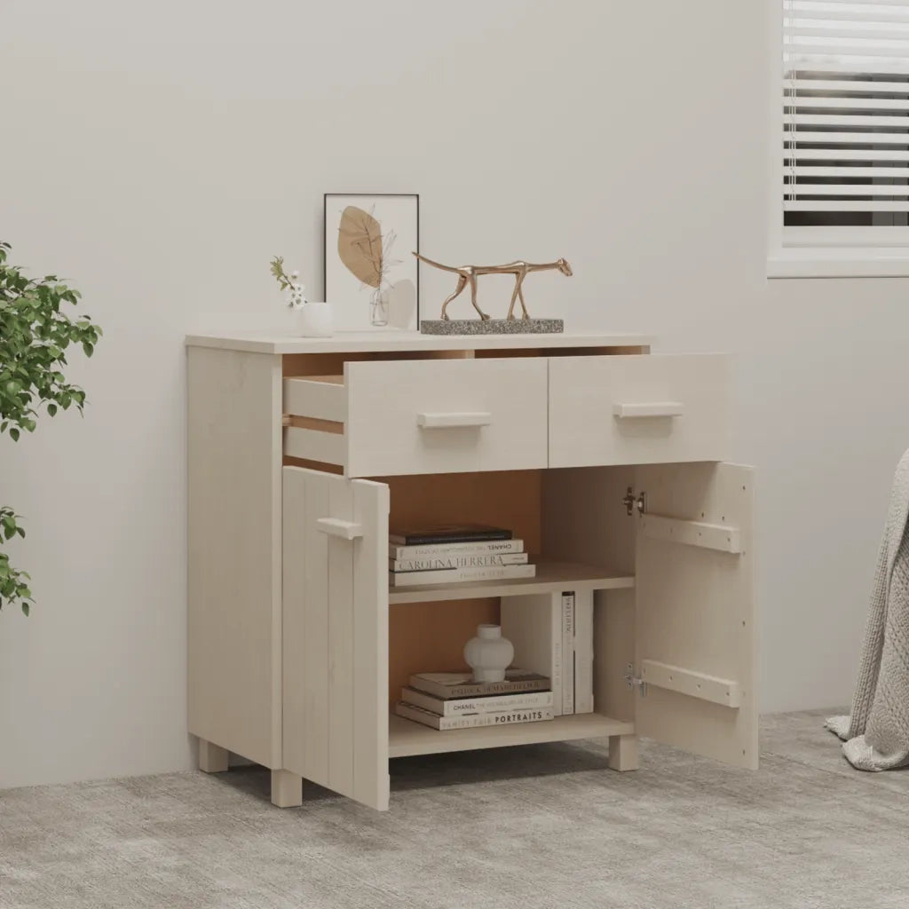 Credenza HAMAR ambra 79x40x80 cm in Legno Massello di Pino