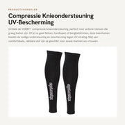 Sostegno compresso per ginocchia - Protezione UV - Supporto per ginocchia - Attività all'aperto - Respirabile - Sostenibile - Ripiegabile - Protezione ginocchia
