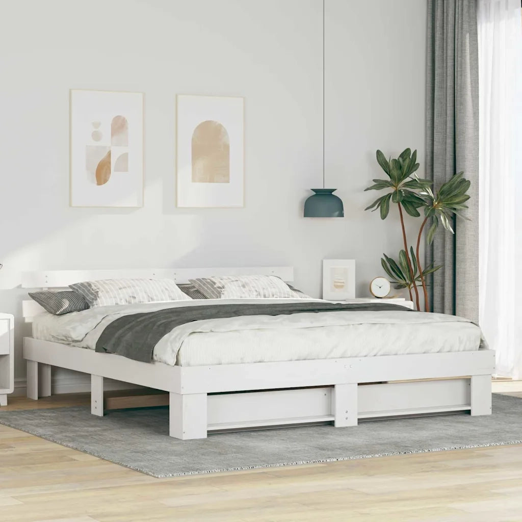 Struttura del letto Bianco 180 x 200 cm Pino massello 3385674