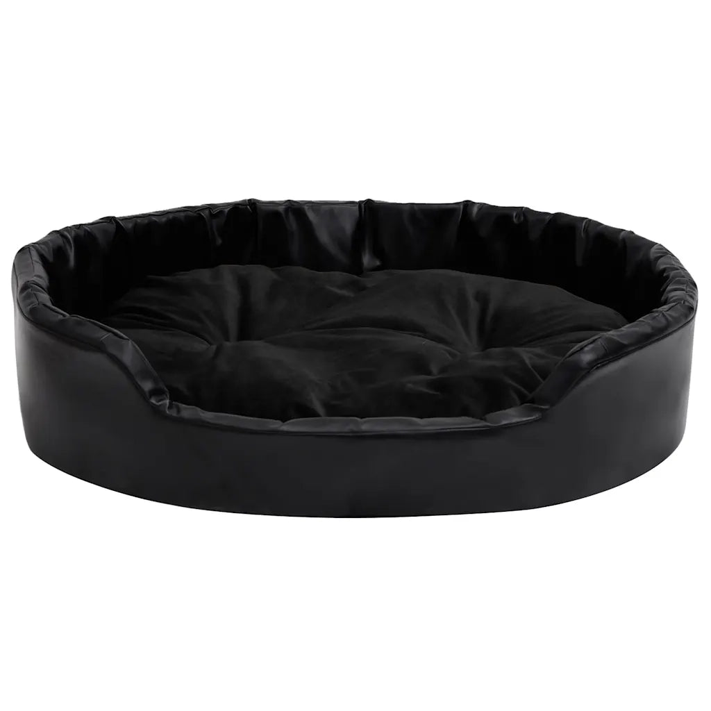 Lettino per Cani Nero 90x79x20 cm in Peluche e Similpelle CFW1404316