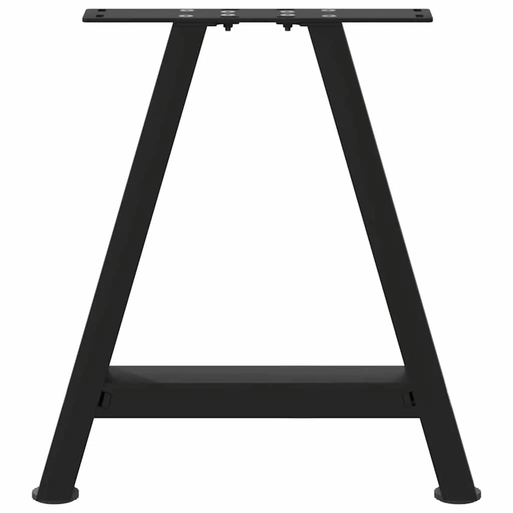 Set di 2 gambe per tavolino da caffè a forma di A 38 x 42-43 cm supporto robusto design moderno acciaio nero 02_0057108