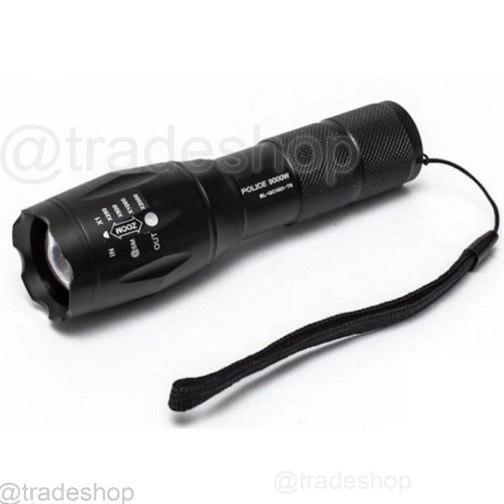 Trade Shop - Torcia Led A Luce Bianca Solida 80000 W Ricaricabile Waterproof Supporto Bici -