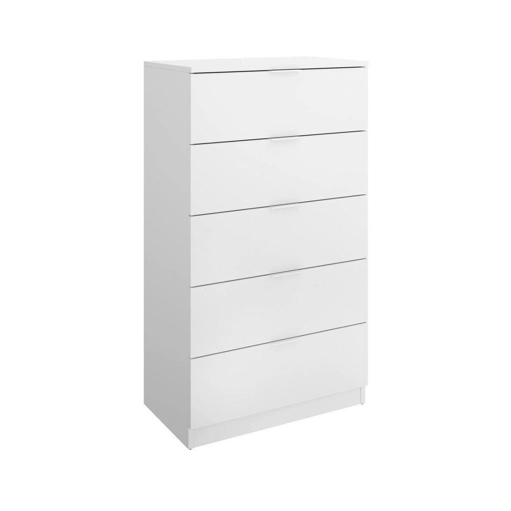 Cesarsettiera Cesar, Settimino multiuso, Comò camera da letto, Mobile con cassetti, 61x39 h110 cm, Bianco