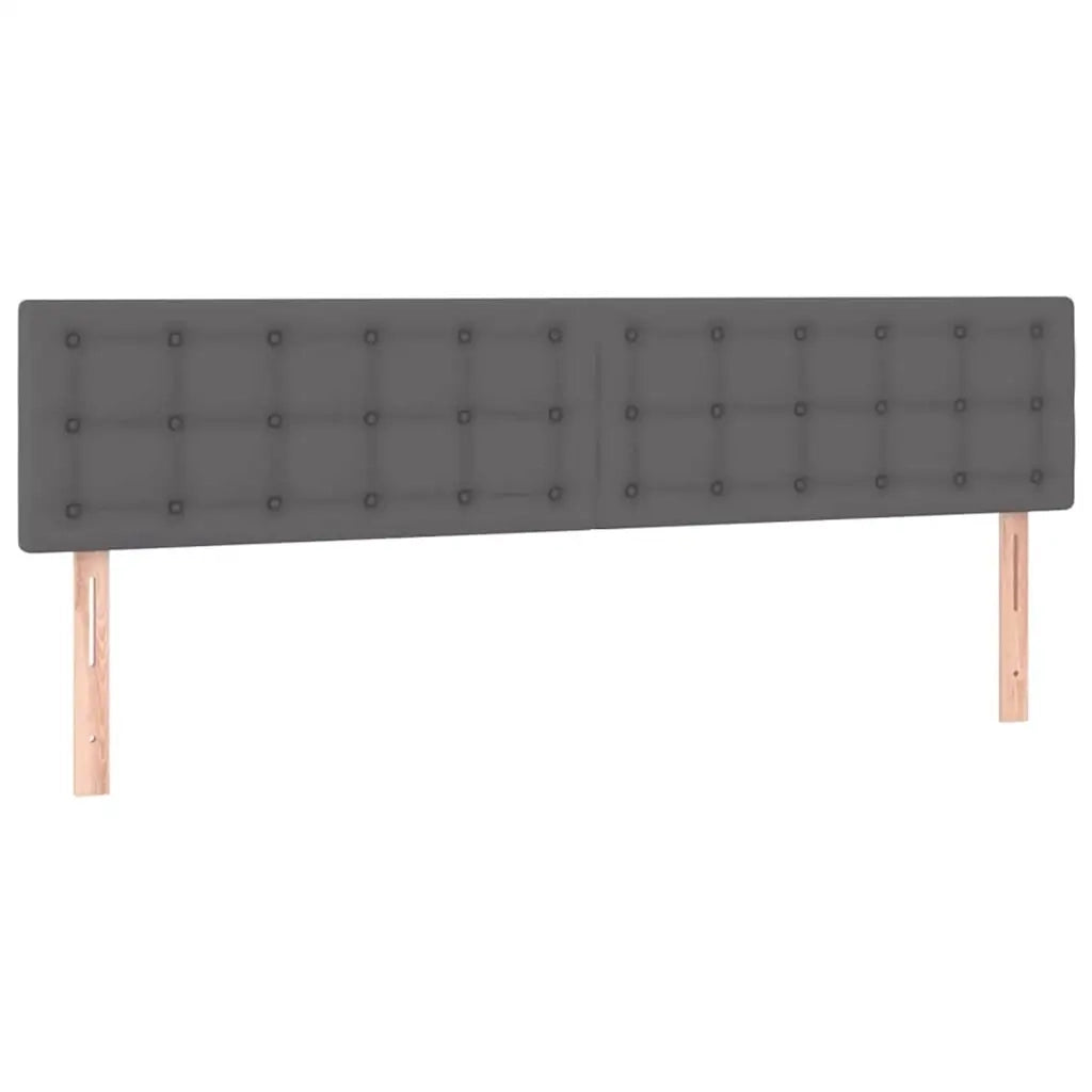 Struttura Letto Pouf con Materassi Grigio 180x200 cm Similpelle 3311959