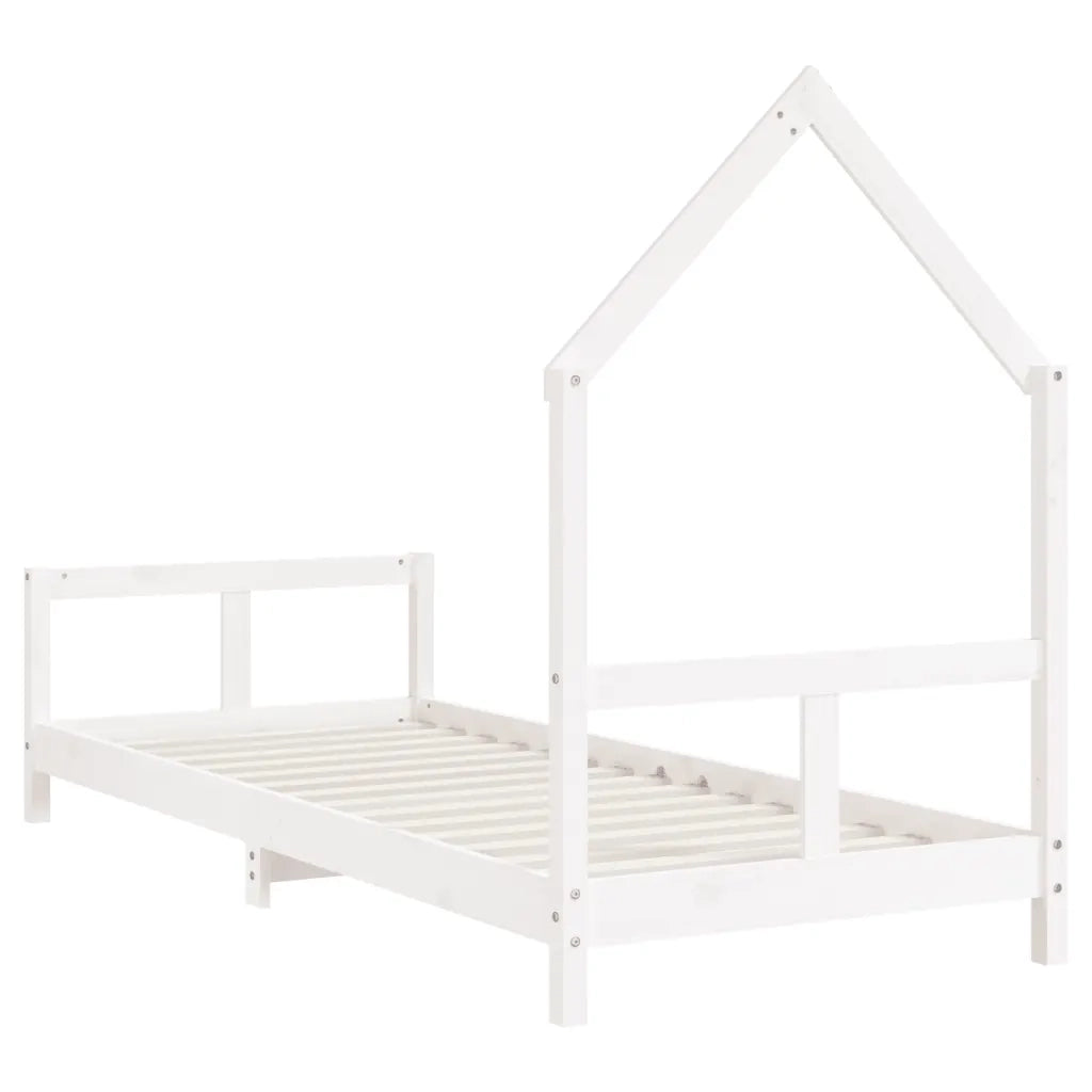 Giroletto per Bambini | Letto Infantile | Lettino Bianco 80x200cm in Legno Massello di Pino