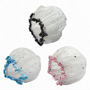 Trade Shop - Set 2 Pz Cuffia Per Doccia Bagno Elastico Bordino Stelle Protegge Capelli 59708 -
