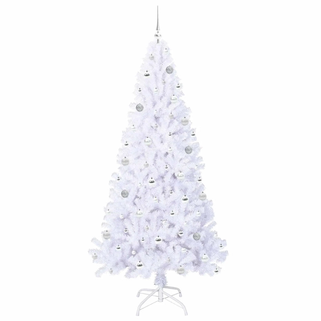 Albero di Natale artificiale Bianco 210 cm PVC e Acciaio