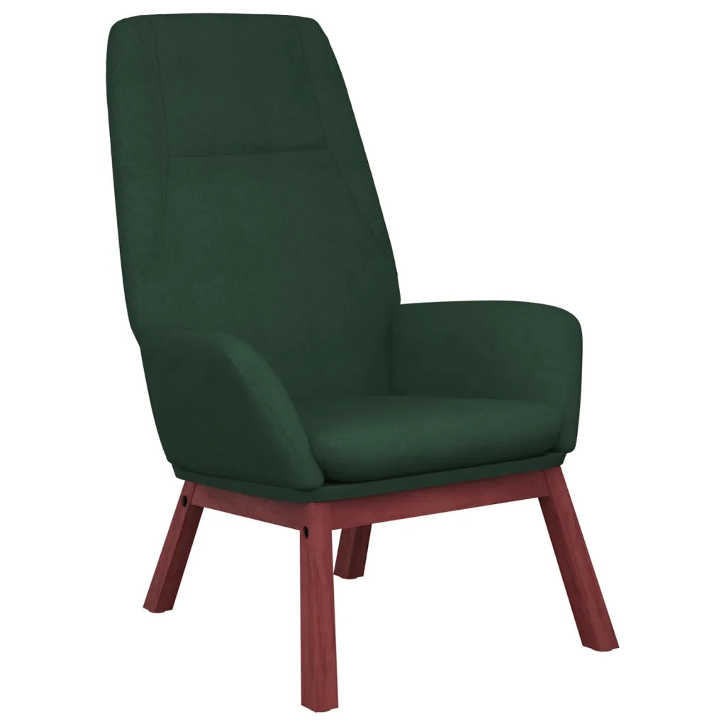 Sedia Relax Verde Scuro in Tessuto 341388