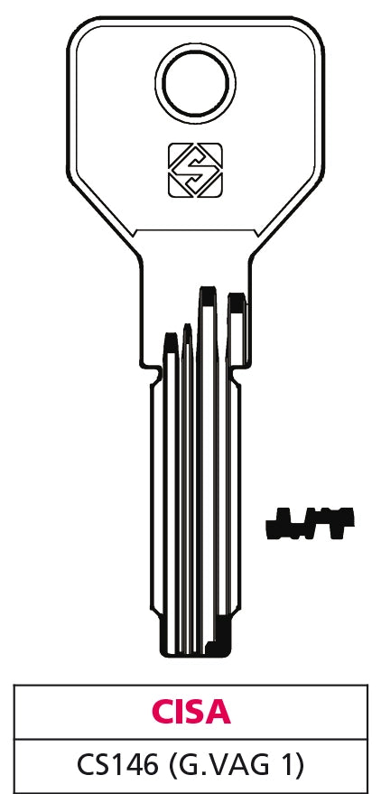 Silca CHIAVE PUNZONATA OTTONE CS146 (G.VAG 1) CISA 10.00 pz