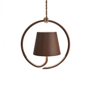 Lampada a led a sospensione Poldina Corten ricaricabile e dimmerabile