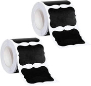 Kit di etichette per lavagna riutilizzabili - 2 volumi - acqua resistente - nero - adatto per cucina e armadietto
