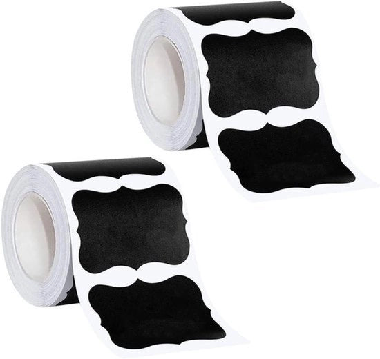 Kit di etichette per lavagna riutilizzabili - 2 volumi - acqua resistente - nero - adatto per cucina e armadietto