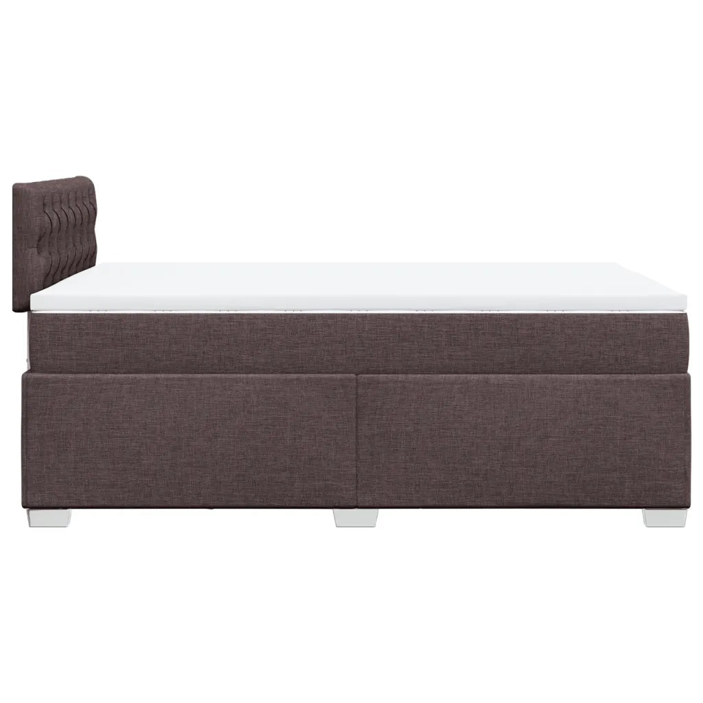 vidaXL Giroletto a Molle con Materasso Marrone Scuro 120x200cm Tessuto