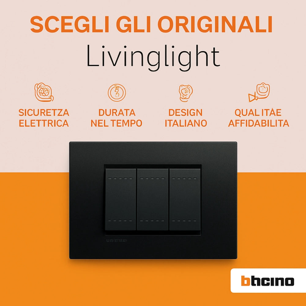 Placca pezzi 4 living light tecnopolimero lna4803ar antracite
