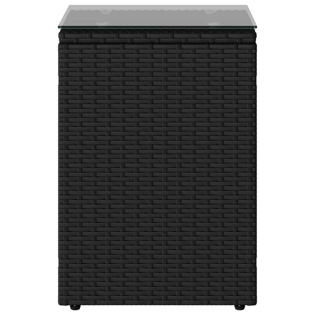 Tavolo laterale Nero polyrattan