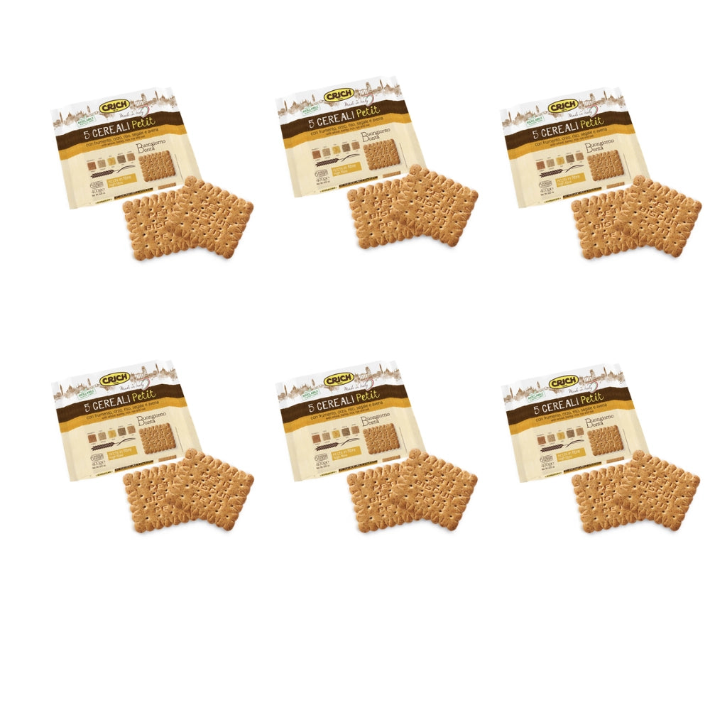 Crich petit 5 cereali biscotti secchi 6 confezioni da 400 grammi