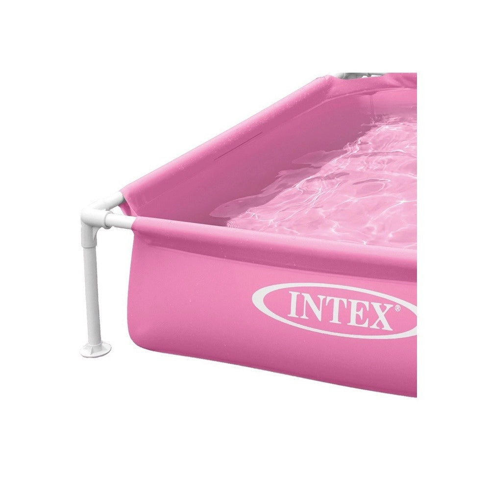 Trade Shop - Piscina Mini Frame Rosa Quadrata Con Telaio 122x122x30 Cm Bambini Estate 57172 -