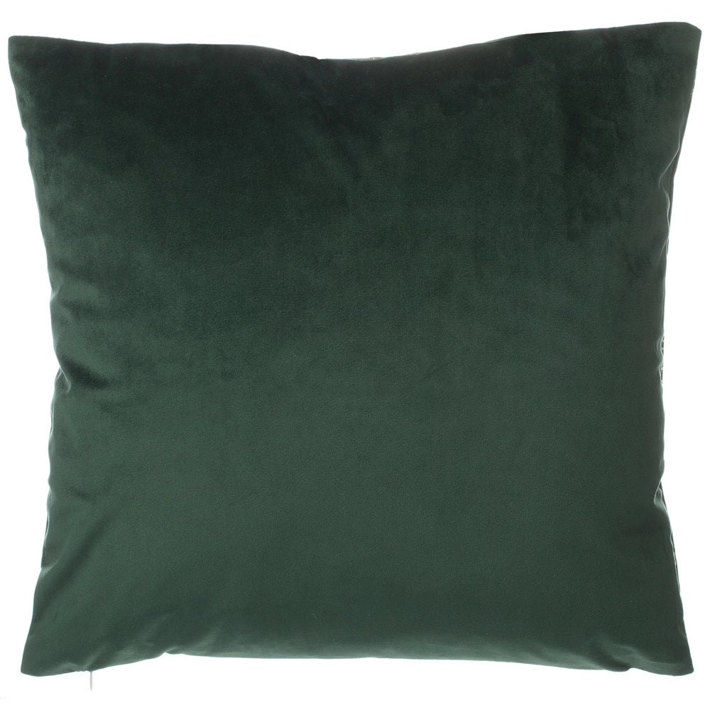 Set di 2 cuscini decorativi con motivo foglia di velluto verde 45 x 45 cm Accessori decorativi con stampa in lamina dorato