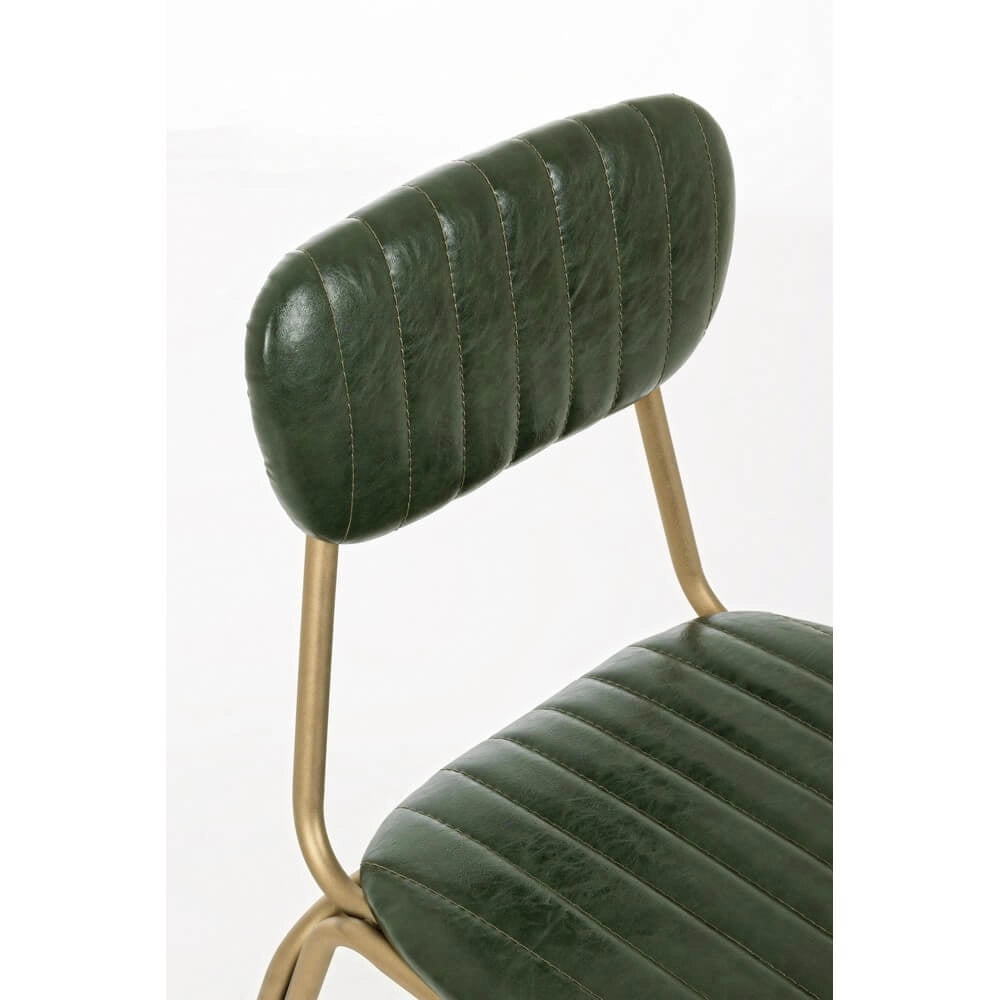Set di 2 sedie imbottite in similpelle con struttura in metallo - BARNABY