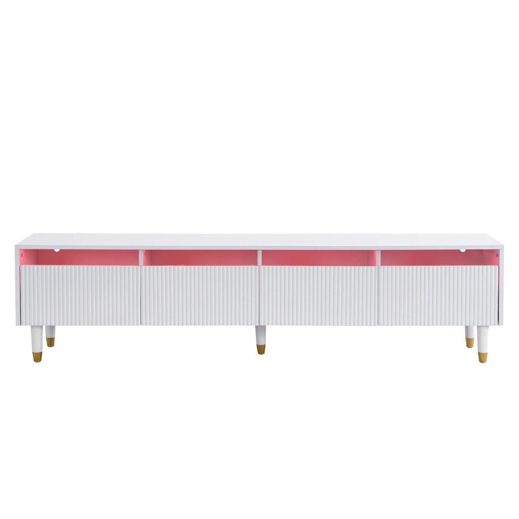 Mobile TV ¨C MINIMAL ¨C Bianco, MDF & Acrilico, 4 Cassetti, 178 cm, Soggiorno