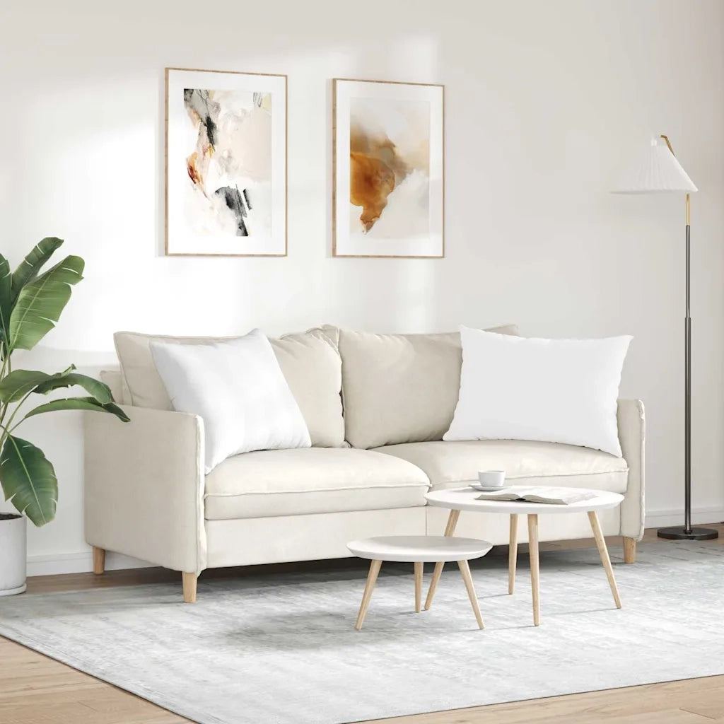 Cuscini da Divano 2 pcs Bianco 70 x 50 cm Tessuto