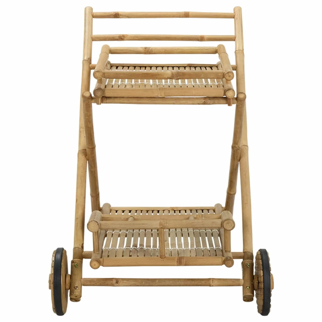 Carrello da servizio con ruote Naturale 79 x 67,5 x 84 cm Bambù 42028068