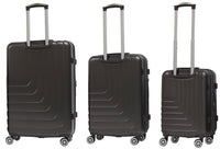 Set 3 Valigie Trolley Rigide in ABS 4 Ruote TSA Ravizzoni Titanio Grigie
