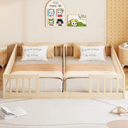 Letto Singolo Bambini con Sponda e Rete a Doghe ¨C Xylo ¨C Pino Naturale 90x200