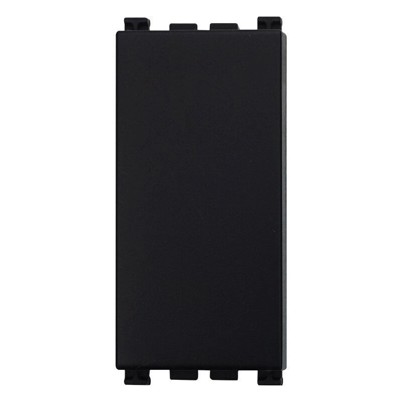 2 Pezzi Copritasti Copriforo Falso Polo 1P Nero Compatibile Con Vimar Arke