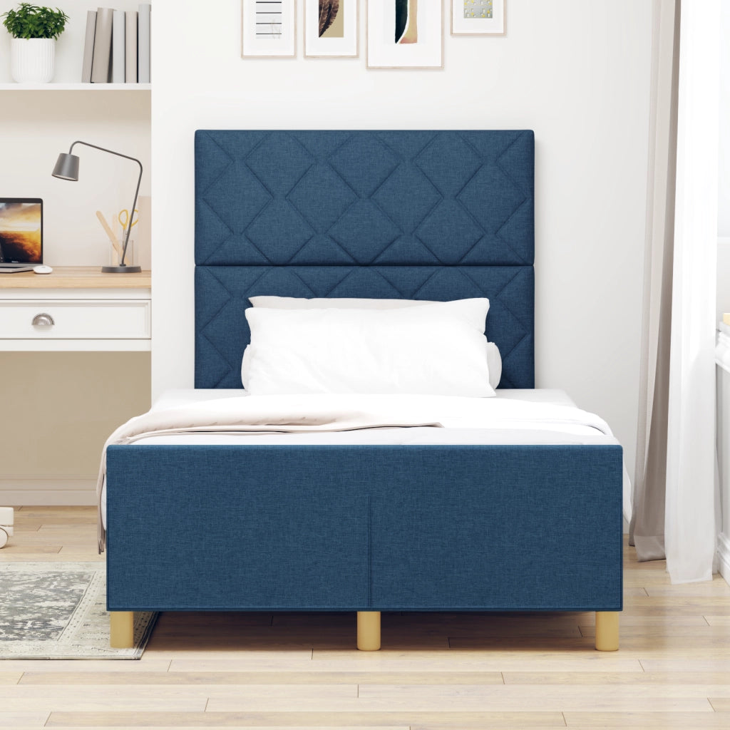 Struttura Letto Blu  120x200 cm in Tessuto
