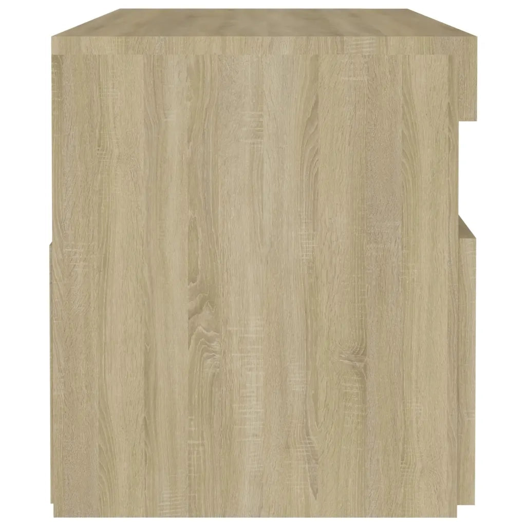 Comodino con Luci LED Sonoma 60x35x40 cm in Legno Multistrato 3082780