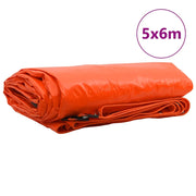 Telo 650g / m2 Arancione 5 x 6 m Tela con rivestimento in PVC