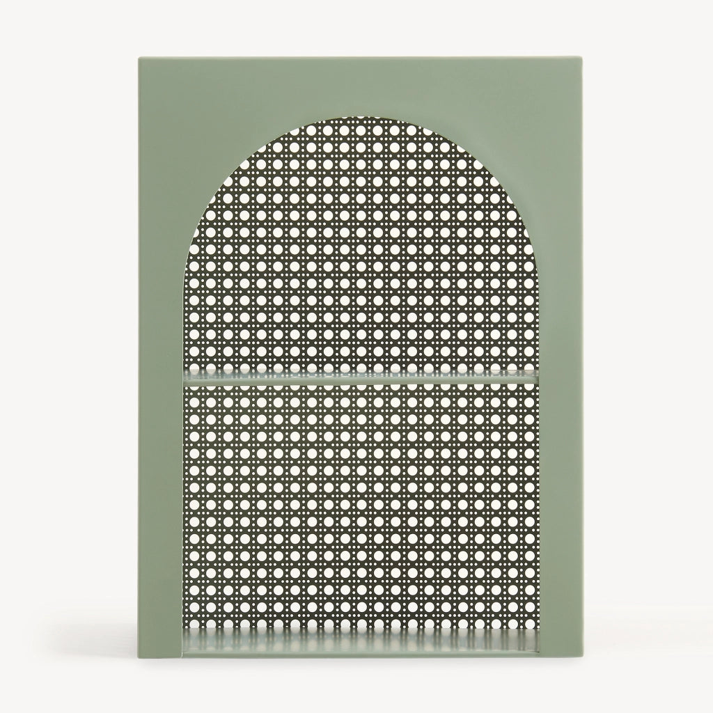 Scaffale da Parete Jäller Design Arcuato 40x30x13 cm Verde [en.casa]