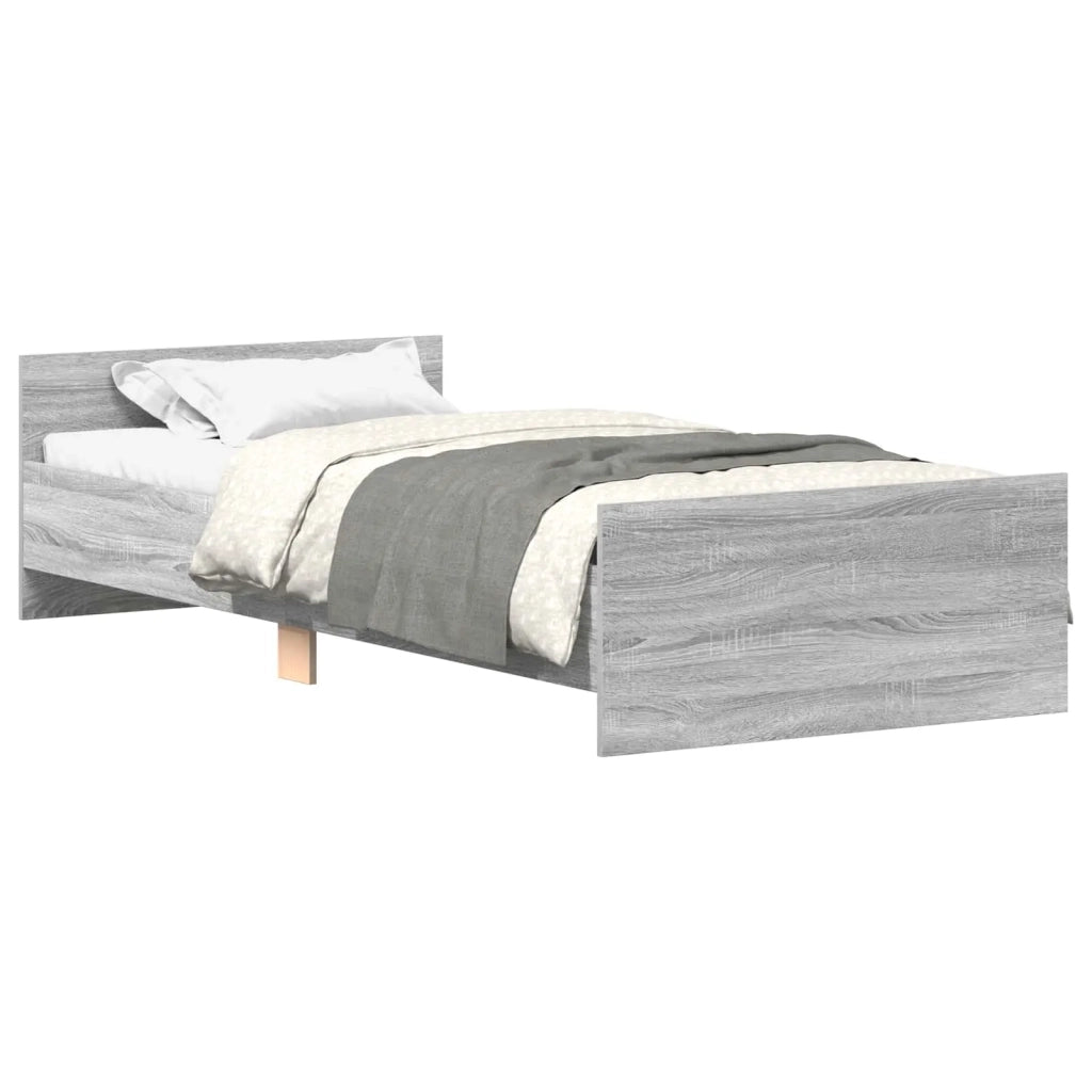 Struttura letto con testata Sonoma grigio 80 x 200 cm 8009031