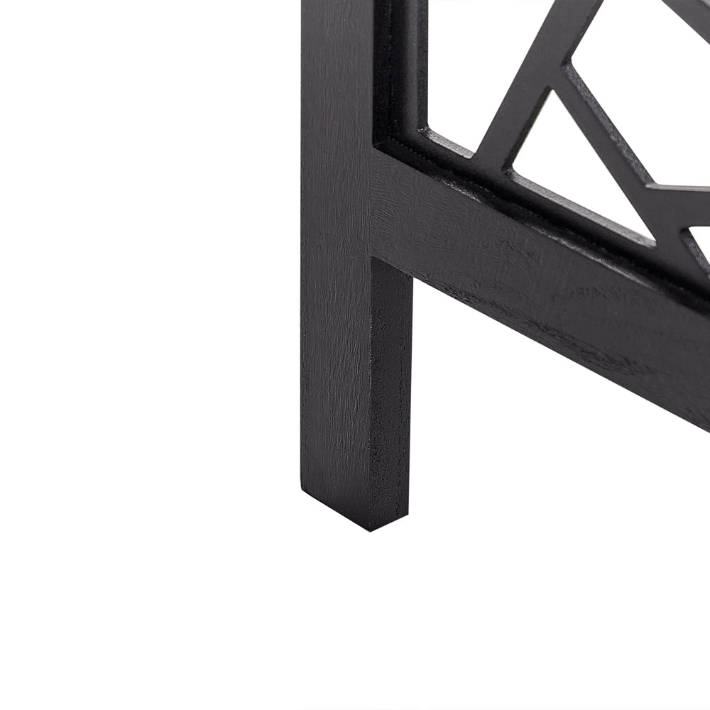 Divisorio per ambienti in legno di Paulownia nero MDF 4 pannelli pieghevoli schermo decorativo divisorio soggiorno camera da letto design tradizionale moderno