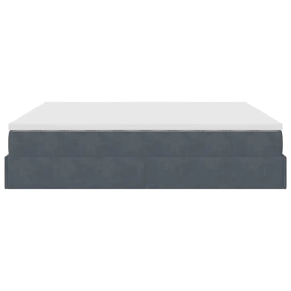 Struttura Letto Pouf con Materasso 180x200 cm in Velluto 3311202