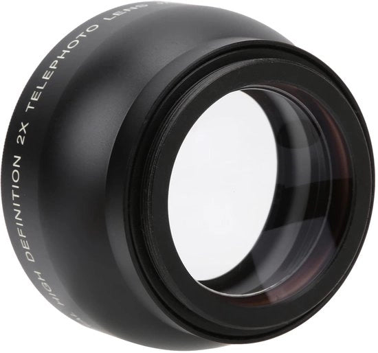 Obiettivo Televisivo 49MM 2X Amplificazione - Adatto a Tutti gli Obiettivi 49MM - Obiettivo per Fotocamera - Obiettivo Televisivo per Smartphone - Ottica di Alta Qualità - Resistente ai Colpi