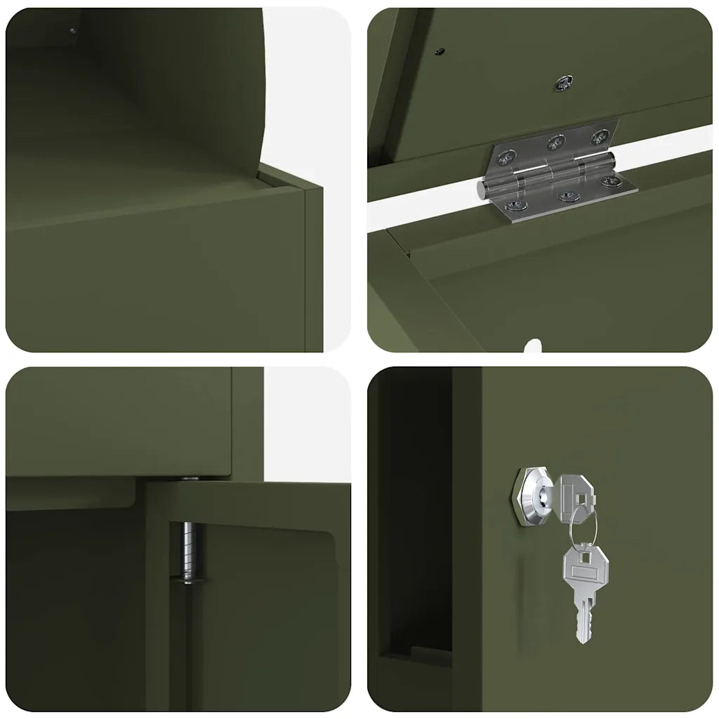 Cassetta per pacchi Oliver verde 47.5 x 38 x 59 cm Acciaio 874943