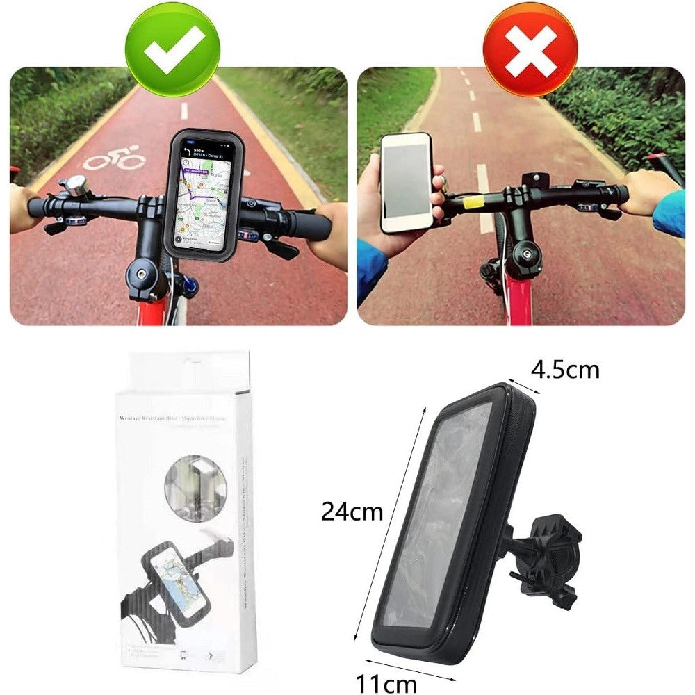 Trade Shop - Supporto Telefono Da 6,3" Per Moto Bici Borsa Mountain Bike Impermeabile Manubrio -