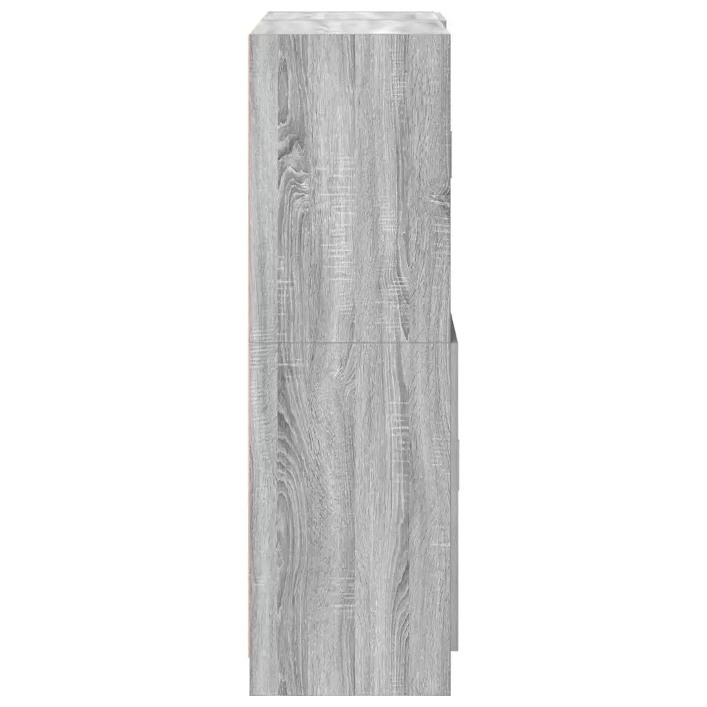 vidaXL Set di Mobili da Cucina 2 pz Grigio Sonoma in Truciolato