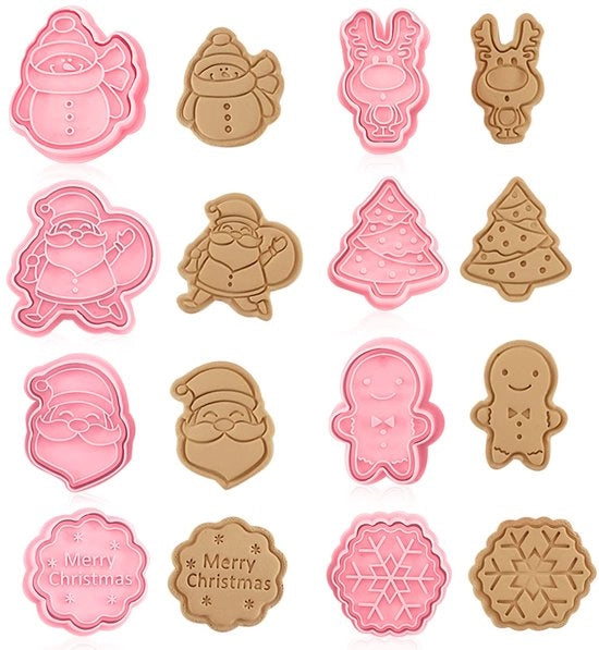 Forme di biscotto a forma di biscotto di Natale, 8 pezzi, forme di biscotto per bambini, forme di biscotto per fondant, forma di biscotto, forma di biscotto per biscotti, accessori per cucina dei bambini