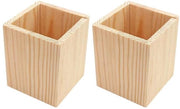 Organizzatore per pennarelli in legno - Set di 6 pennarelli - Ideale per articoli da ufficio - Geometria variata