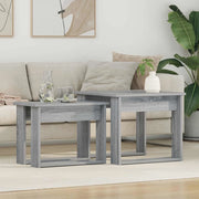 Set di Tavolini da Caffè 2 pcs Grigio Sonoma Legno multistrato 8000129