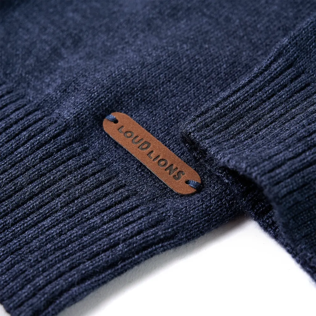 Maglione per Bambini Lavorato a Maglia Blu Marino 104