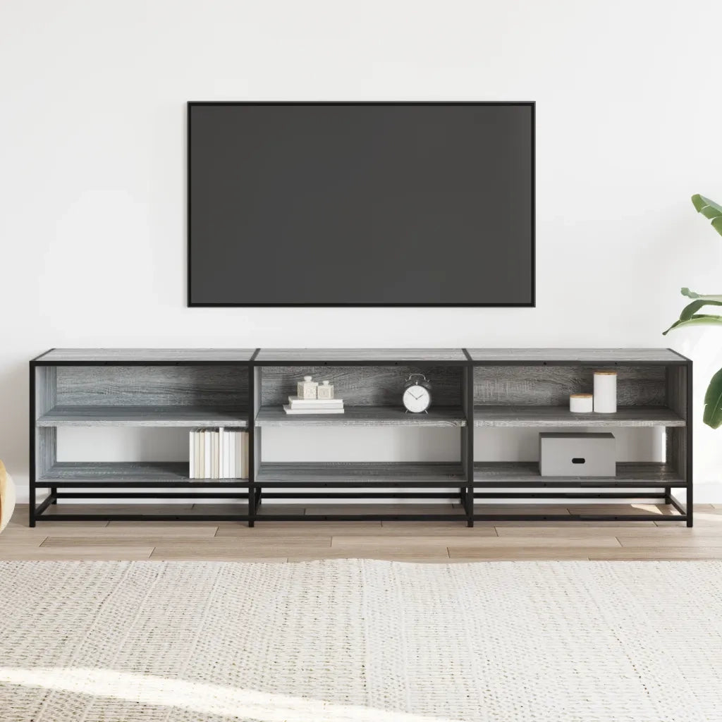 Mobile Porta TV Grigio Sonoma 180x40x46 cm in Truciolato 3300808