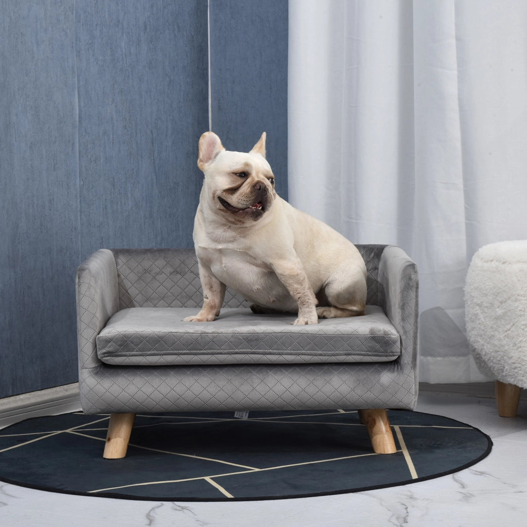 Letto per cani ¨C zephmum ¨C 64x45x36 cm velours grigio