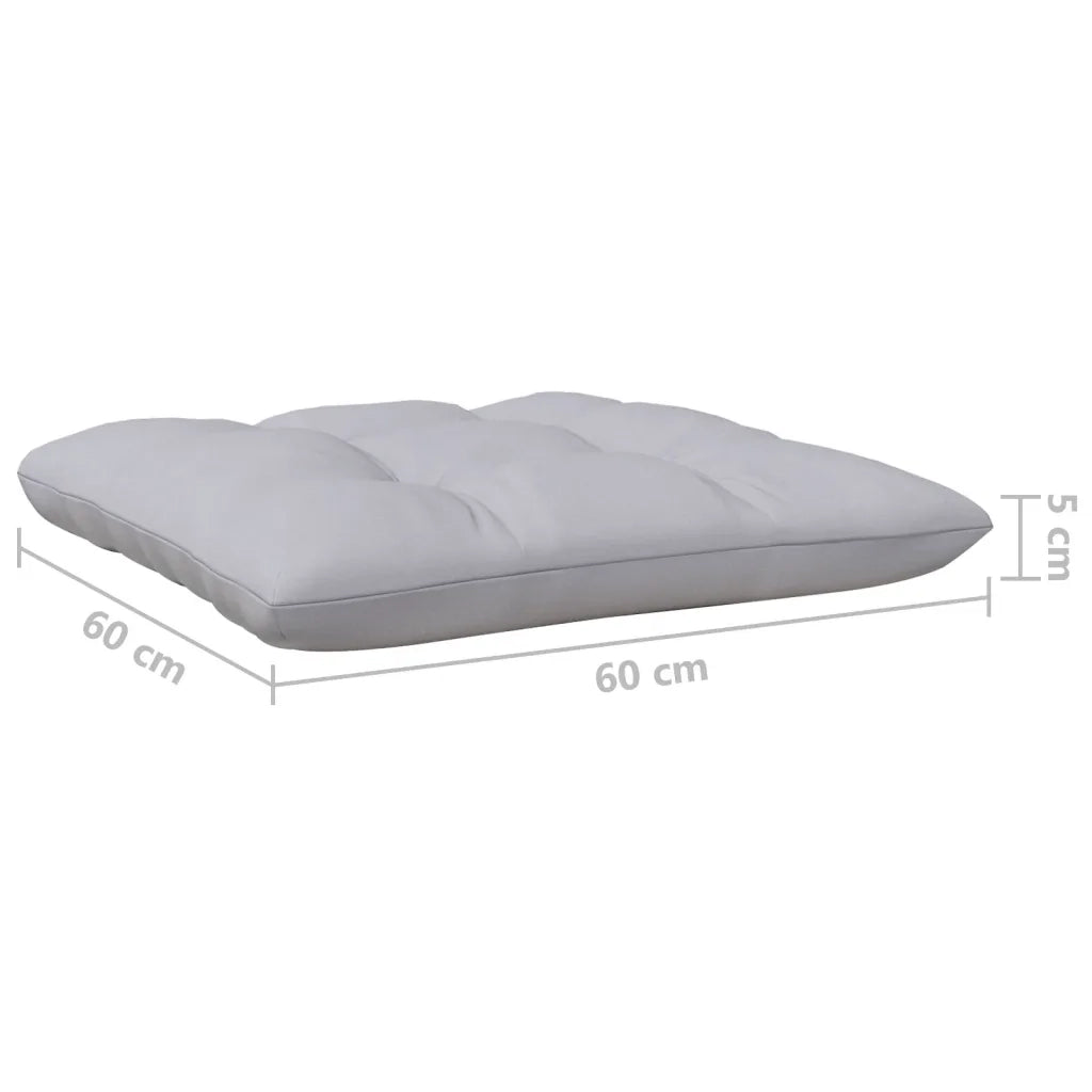 Set Divani da Giardino 8 pz con Cuscini Grigi Massello di Pino 3096057